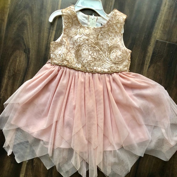 rose pink toddler dress
